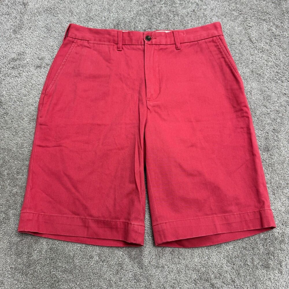 Ralph Lauren Rugby Chino Shorts Mens 31 Salmon Pink Cotton Twill Casual Preppy